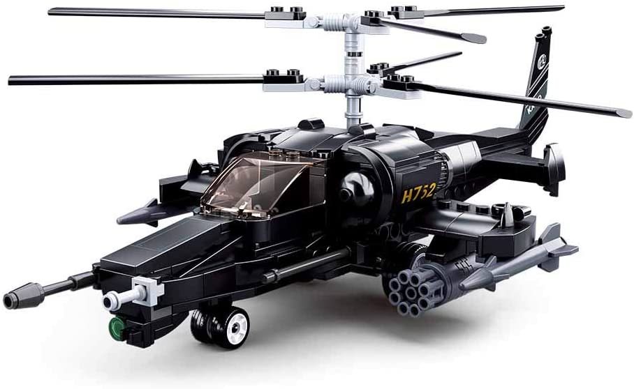 Sluban Army 330 Parçe Lego yapım seti Helikopter