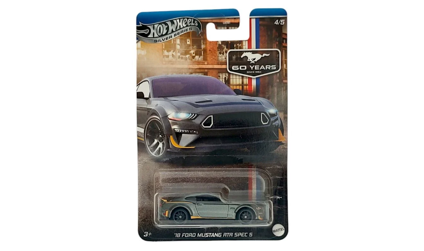 Hot Wheels Uzun Kart Silver Mustang 60.Yıl Serisi '18 Ford Mustang Rtr Spec 5