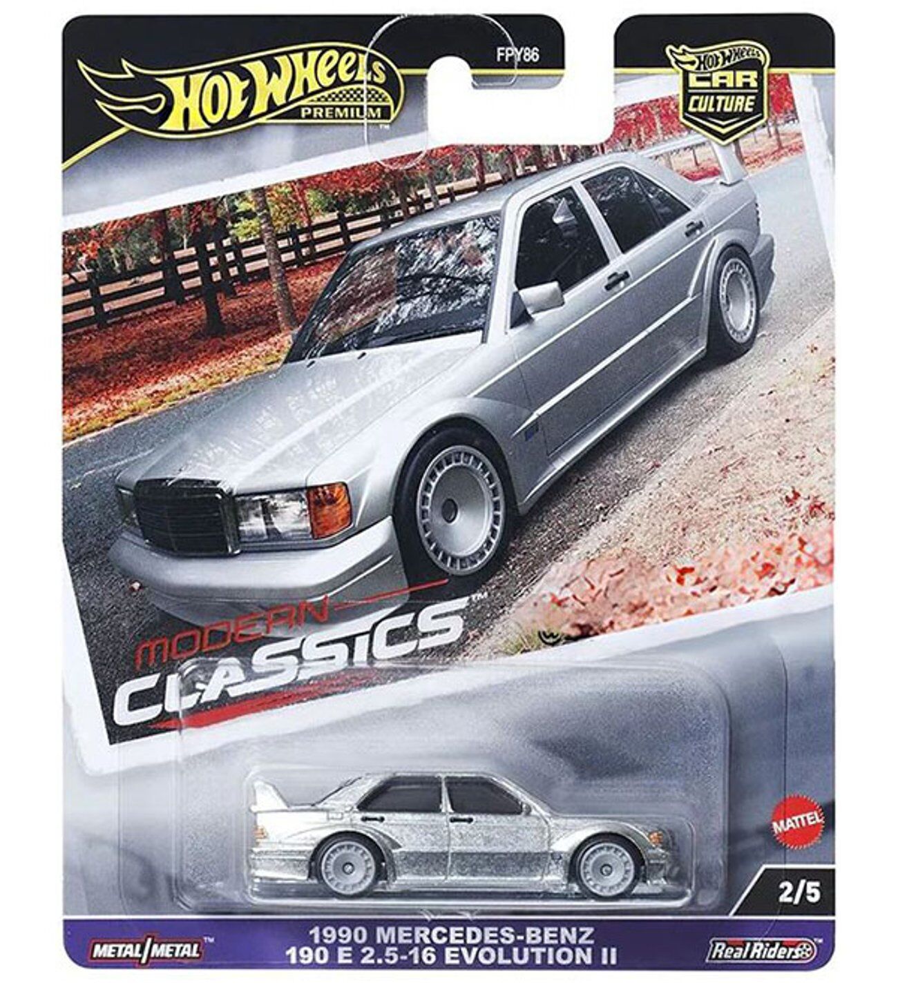 Hot Wheels Premium Modern Classics 1990 Mercedes-Benz 190E 2.5-16 Evolution II