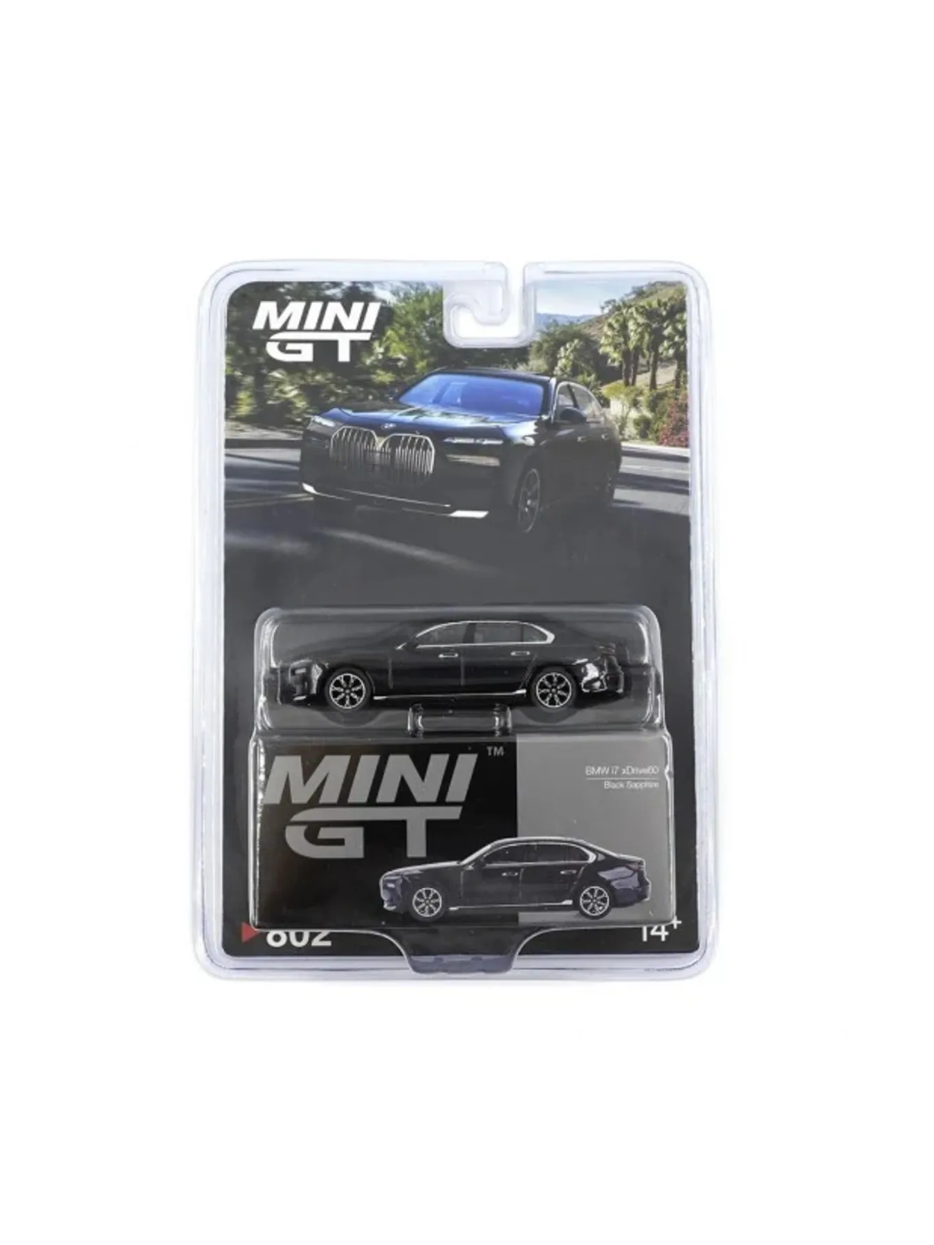 Mini GT 1/64 BMW i7 eDrive50 Black Sapphire Blister Paket