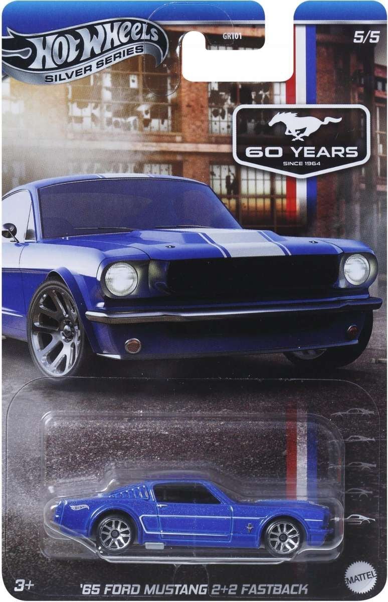Hot Wheels Uzun Kart Silver CHASE Mustang 60.Yıl Serisi '65 Ford Mustang 2+2 Fastback(Kopya)