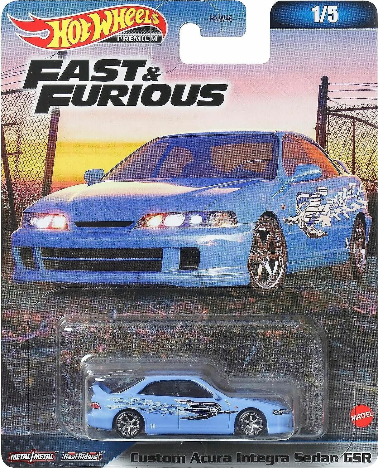 Hot Wheels Premium Fast and Furious Custom Acura Integra Sedan GSR