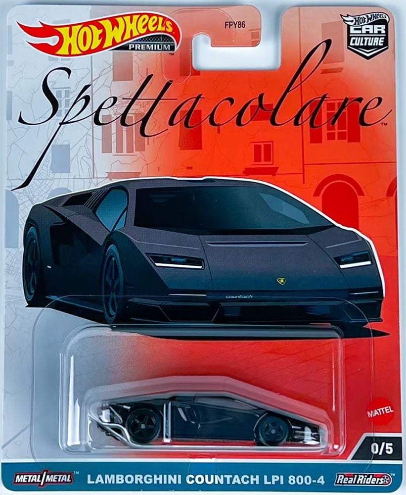 Hot Wheels Premium Arabalar Spettacolare İtalian Chase ''0'' Numara Lamborghini Counctach LP 800-4