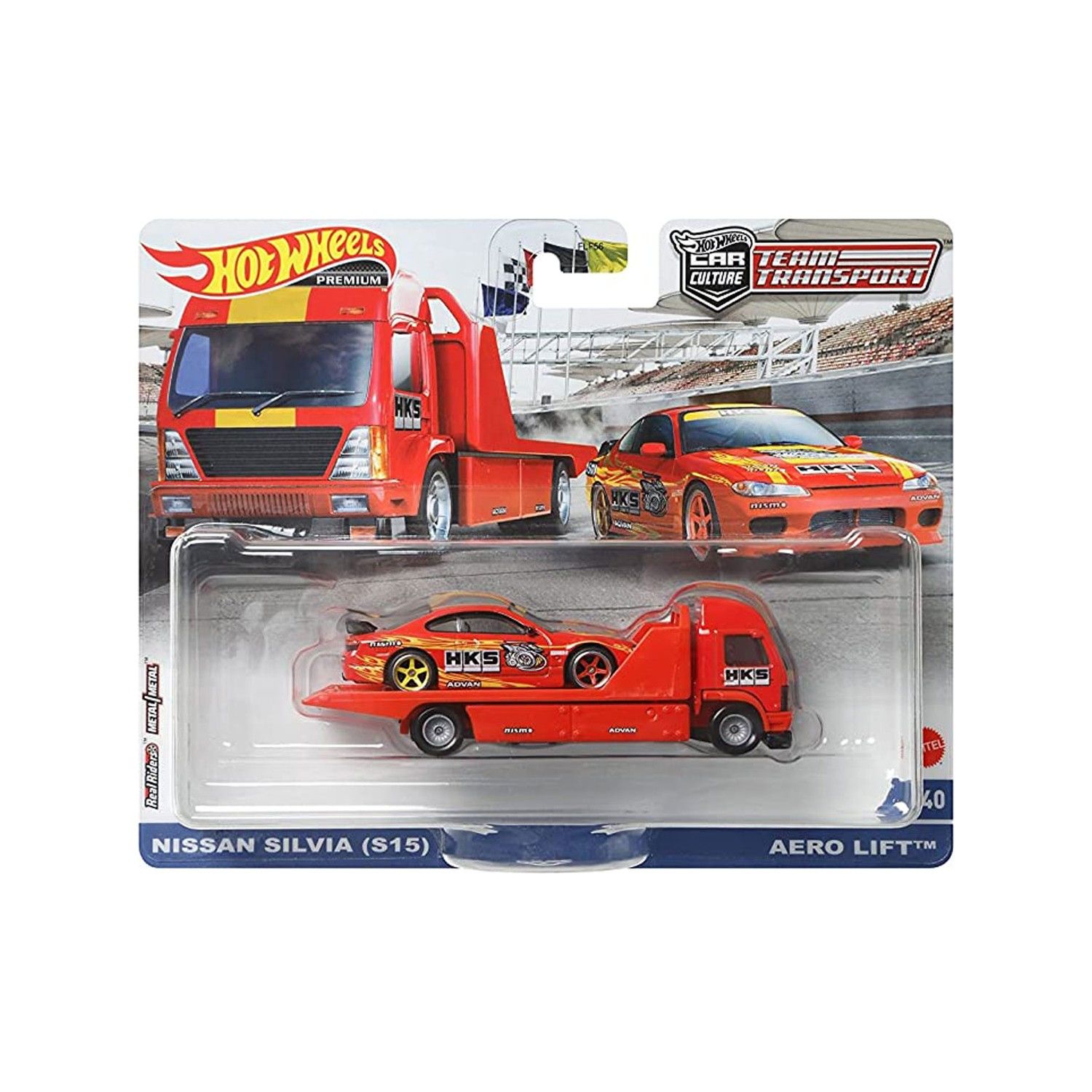 Hot Wheels Premium Team Transport Nissan Silvia S15-Aero Lift