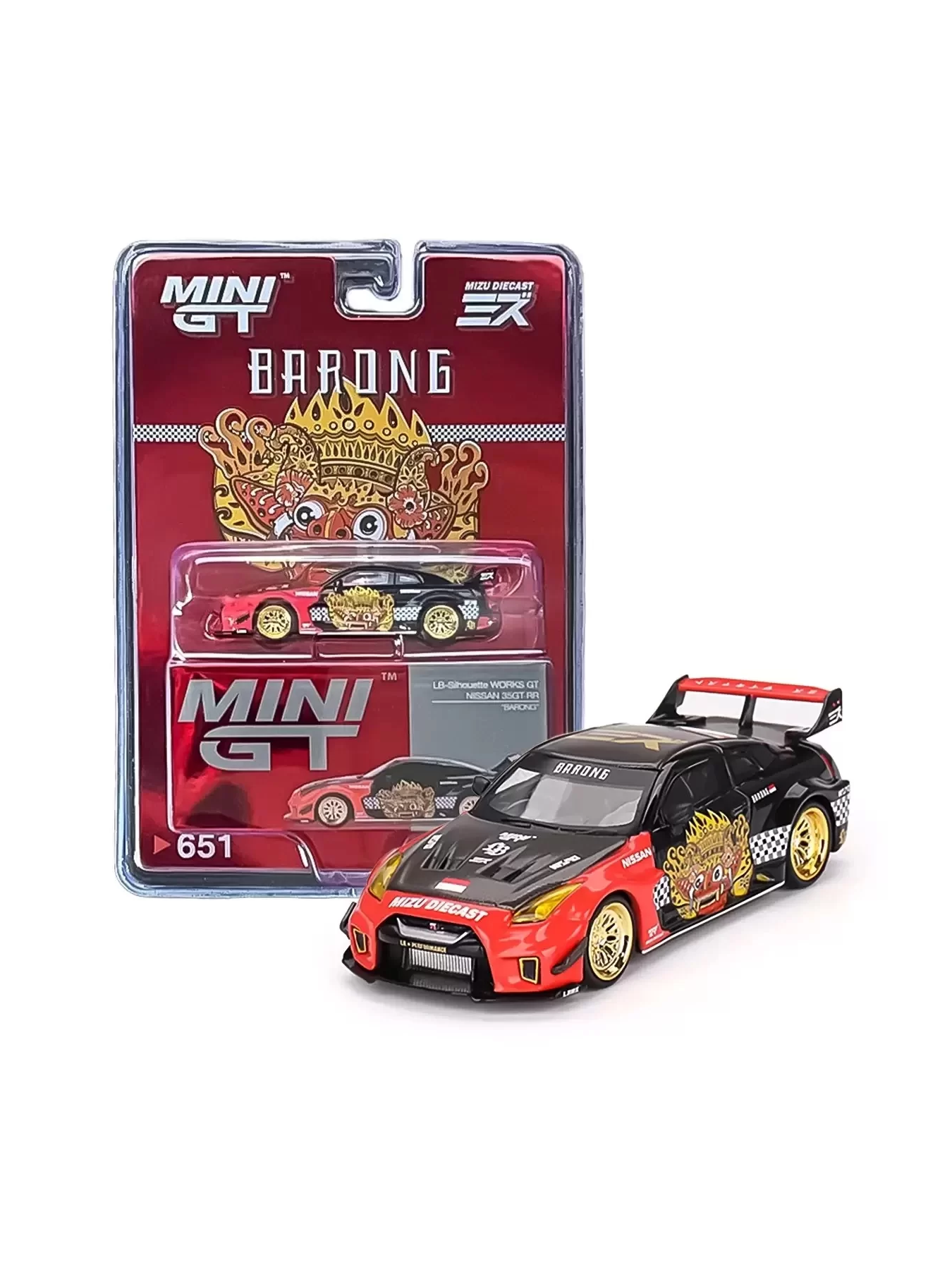 Mini GT 1/64 LB-Silhouette WORKS GT NISSAN 35GT-RR Ver.1 “BARONG” MINI GT x MIZU Diecast