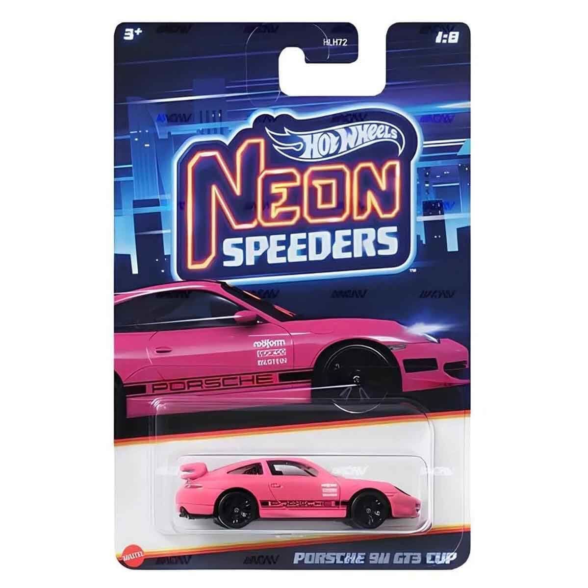 Hot Wheels Neon Yarışçılar Serisi Uzun Kart Porsche 911 GT3 Cup