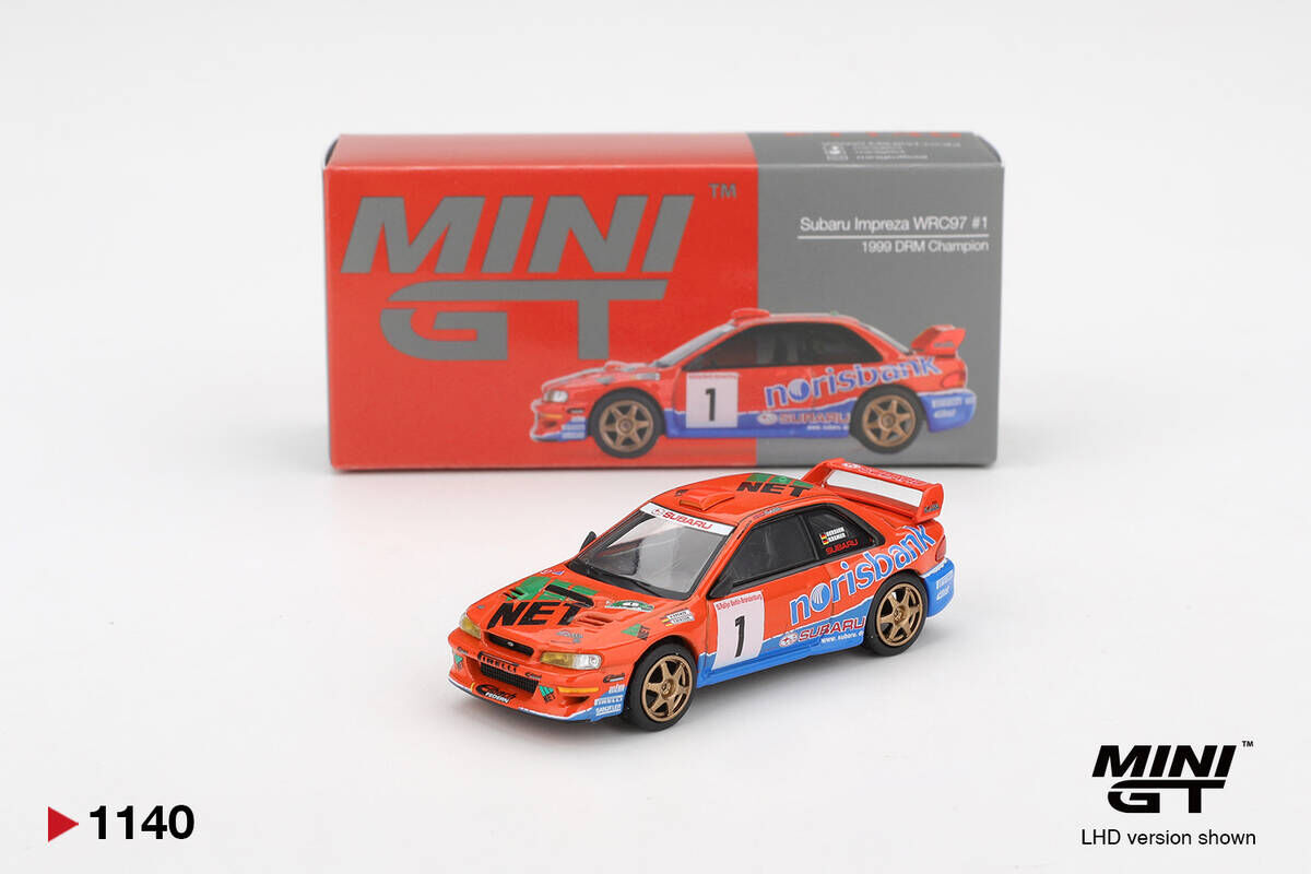 Mini GT 1/64 Subaru Impreza WRC97 #1 1999 DRM Champion MGT01140