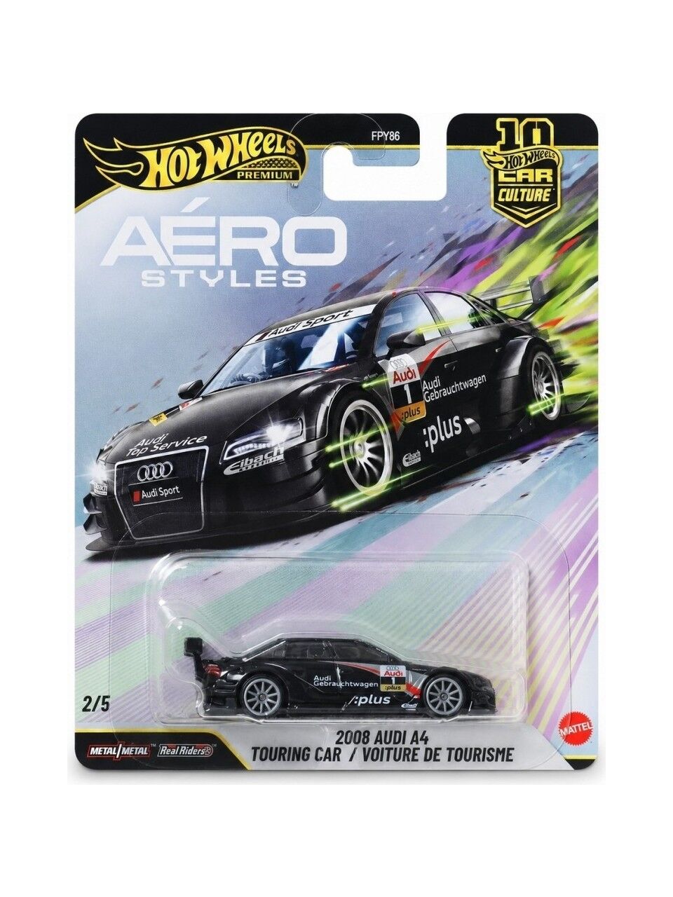 Hot Wheels Premium Aéro Styles 2008 Audi A4 Touring Car / Voiture DE Tourisme JKF04