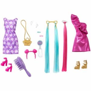 Barbie Upuzun Muhteşem Saçlı Bebekler Pembe Saçlı Bebek