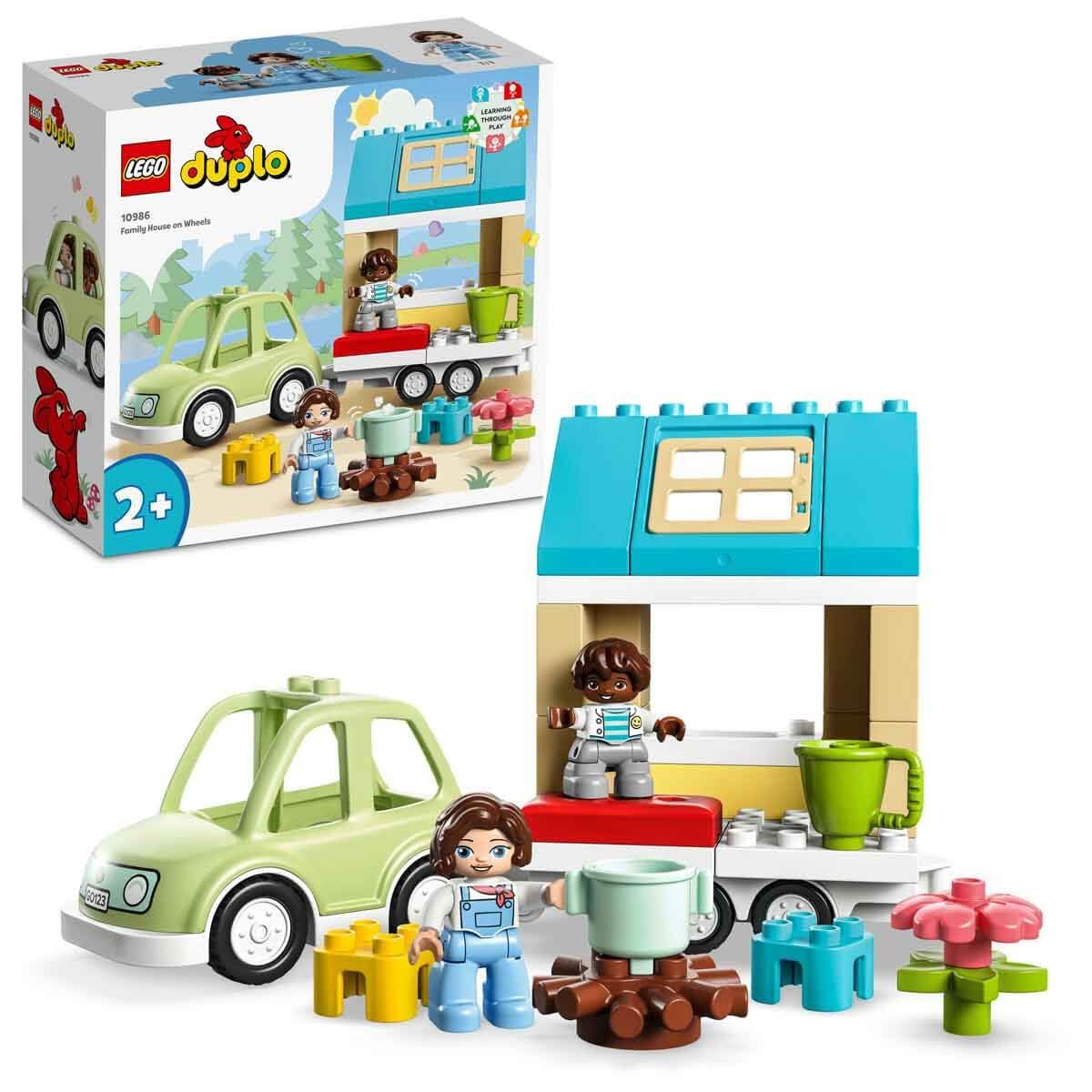 Lego Duplo Kasabası Tekerlekli Aile Evi 10986 2 Yaş ve Üzeri için Yaratıcı Oyuncak Yapım Seti