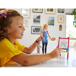 Barbie Ben Büyüyünce Meslek Setleri-Sarışın Resim Öğretmeni
