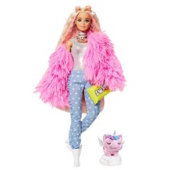 Barbie Extra Pembe Ceketli Bebek