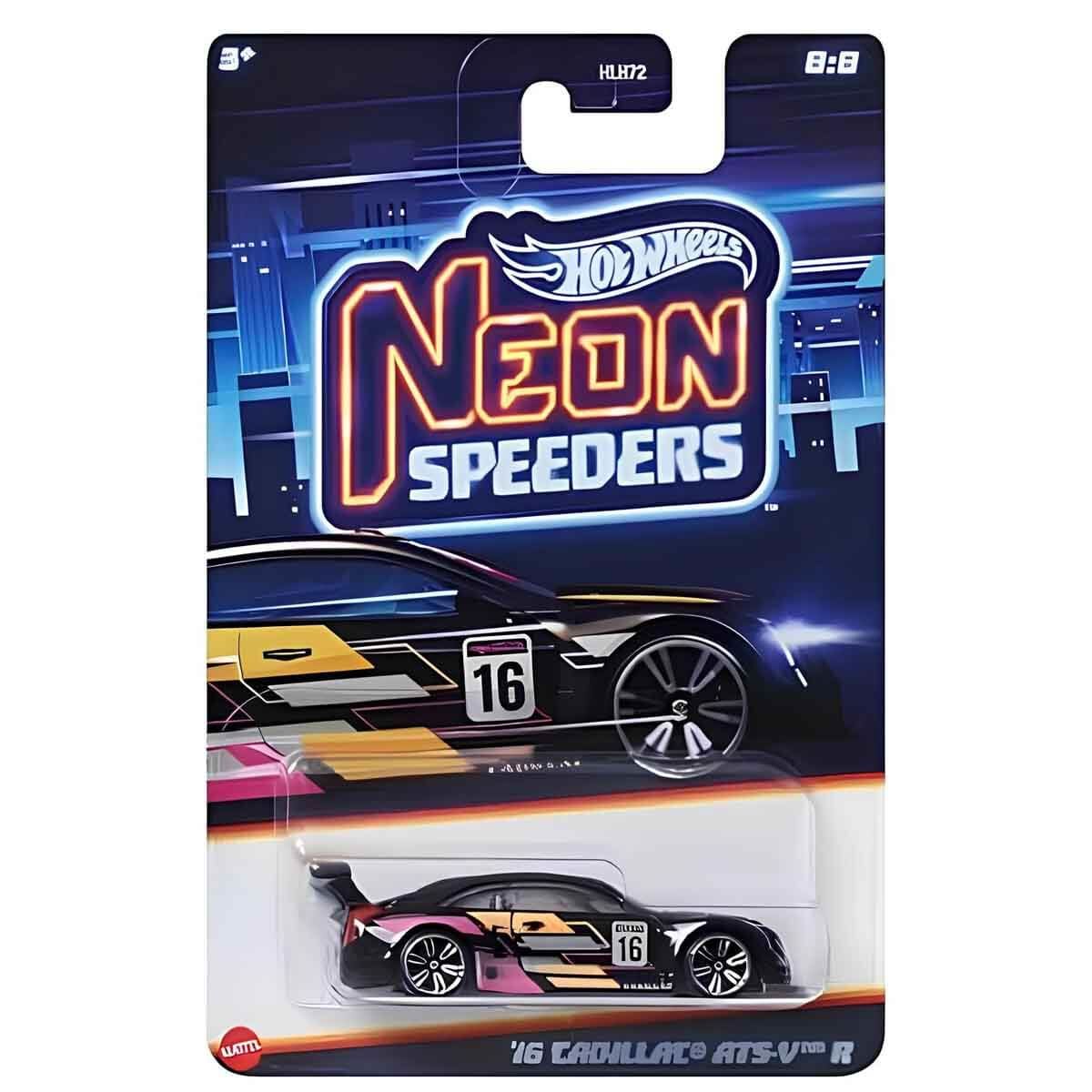 Hot Wheels Neon Yarışçılar Serisi Uzun Kart '16 Cadillac ATS-V R