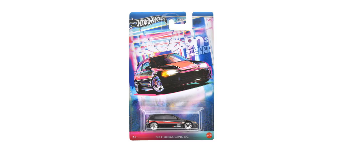 Hot Wheels 90's Street Scene Uzun Kart '92 Honda Civic EG
