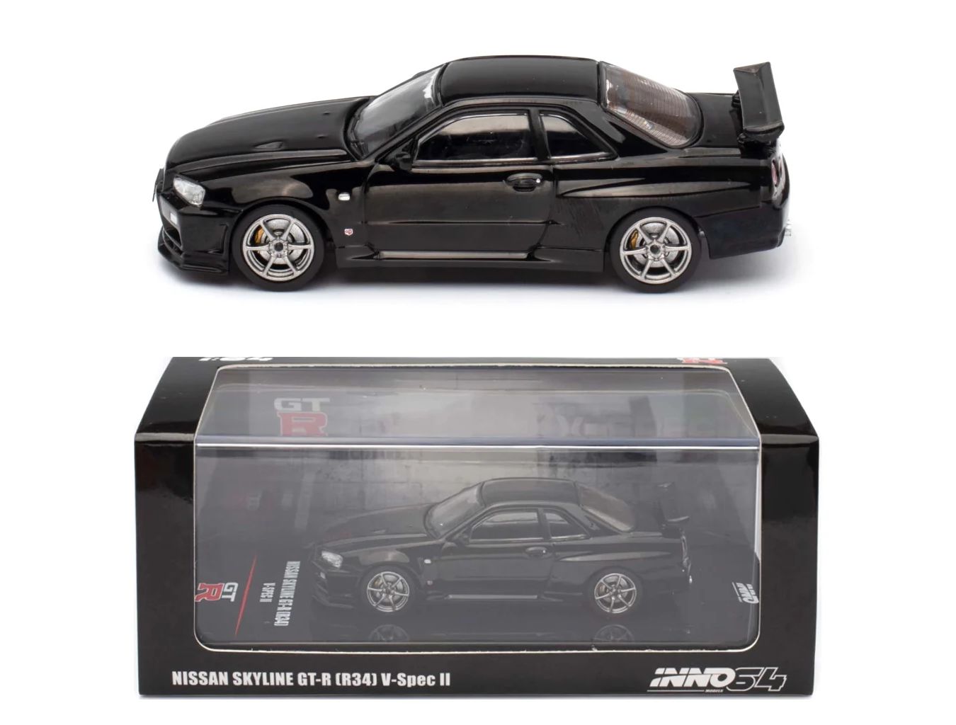 Inno 1/64 Nissan Skyline GT-R V-SPEC ll Black IN6
