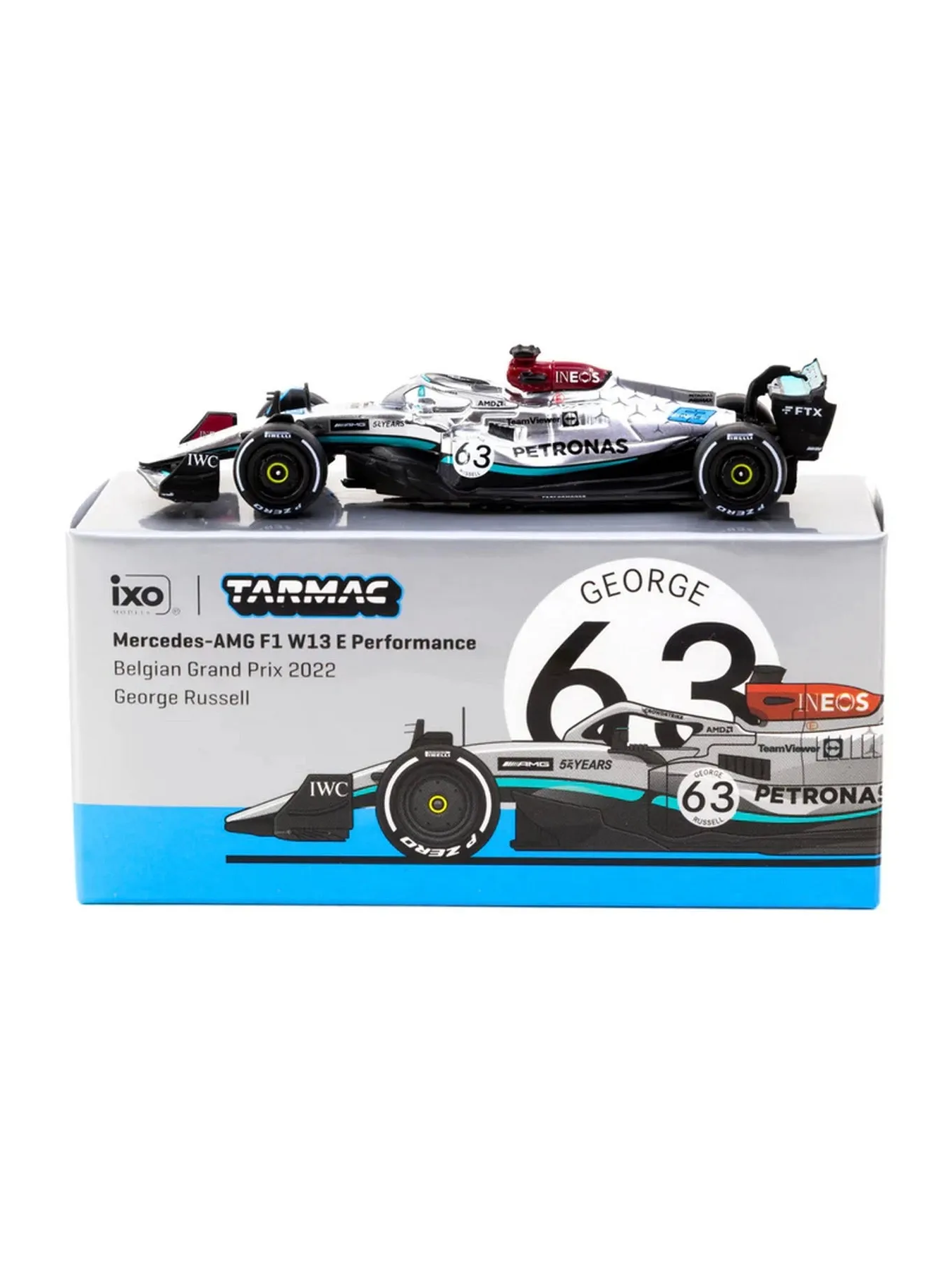Tarmac Works 1/64 Mercedes AMG F1 W13 E Performance Belgian Gra