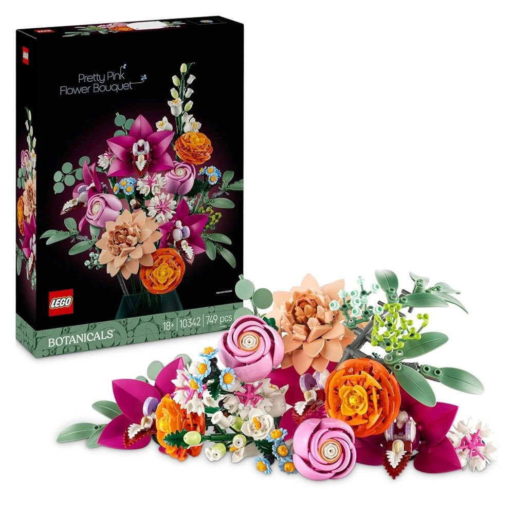 LEGO Botanicals Pembe Çiçek Buketi Dekoratif Çiçek 10342