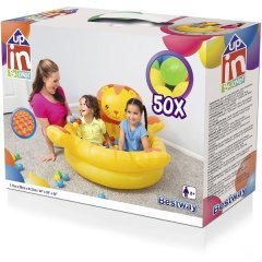 Bestway Şişme Tabanlı Aslan Desenli Havuz ve 50 Top