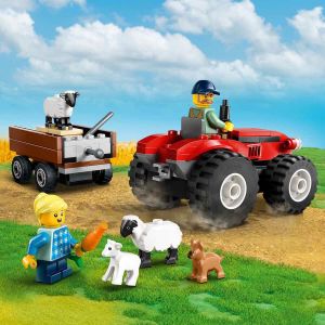 LEGO City Römorklu Kırmızı Çitflik Traktörü ve Koyun 60461