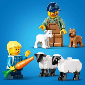 LEGO City Römorklu Kırmızı Çitflik Traktörü ve Koyun 60461