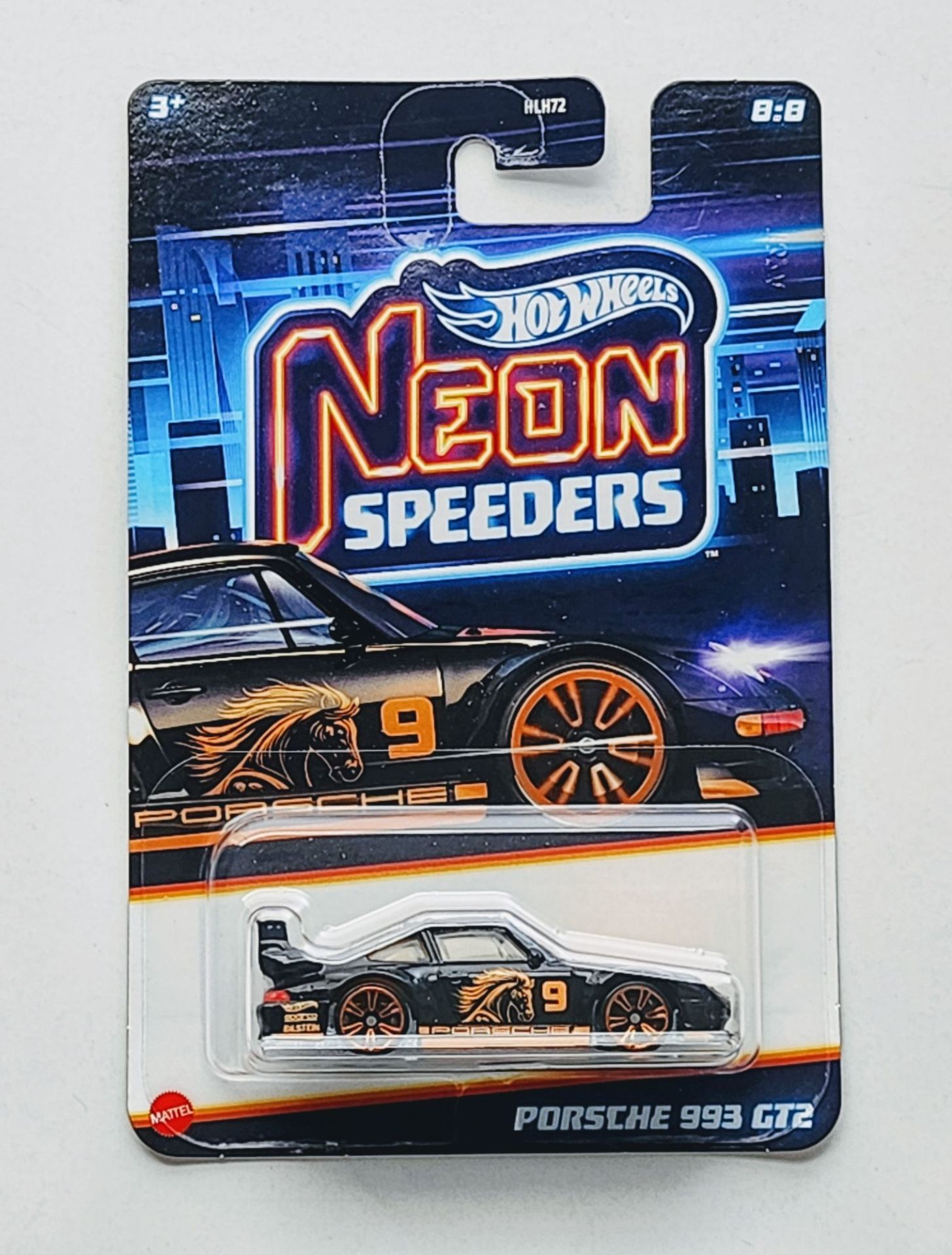 Hot Wheels Neon Yarışçılar Serisi Uzun Kart Porsche 993 GT2