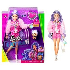 Barbie Extra Mor Saçlı Bebek