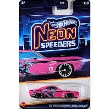Hot Wheels Neon Yarışçılar Serisi Uzun Kart Mini '70 Dodge Hemi Challenge