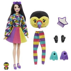 Barbie Cutie Reveal Bebekler Jungle Serisi Oyuncak Bebek Desteği-Tukan