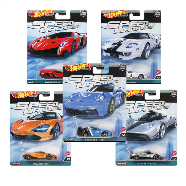 Hot Wheels Premium Car Culture Speed Machine Beşli Set