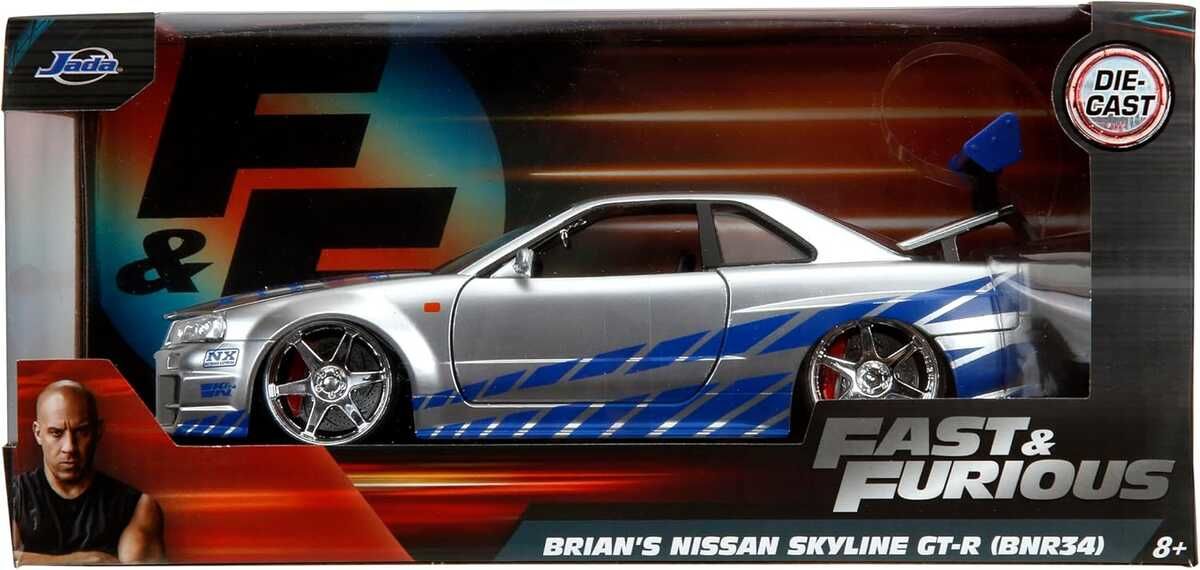 Jada 1:24 Fast&Furious 2002 Nissan Skyline GT-R R34 253203044