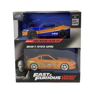 Jada 1:32 Fast&Furious Legacy Serisi 2001 Nissan Silvia S15&Brian's Toyota Supra 1/32 İkili Set