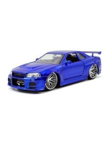 Jada 1:24 Fast&Furious 2002 Brian's Nissan Skyline GT-R (R34) Model Araba