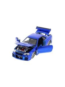 Jada 1:24 Fast&Furious 2002 Brian's Nissan Skyline GT-R (R34) Model Araba