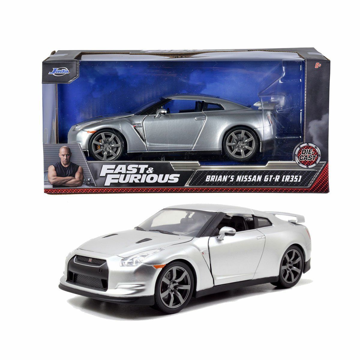 Jada 1:24 Fast&Furious 2009 Brian's Nissan GT-R (R35) Model Araba