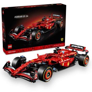 LEGO Technic Ferrari SF-24 F1 Araba 42207 Yetişkinler için Koleksiyonluk Yaratıcı Yarış Arabası Modeli Yapım Seti (1361 Parça)