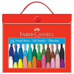 Faber Castell 24 Renk Plastik Çantalı Pastel Boya