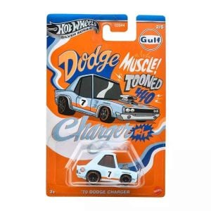 Hot Wheels Silver Tooned Uzun Kart '70 Dodge Charger