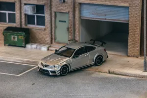 Tarmac Works 1/64 Mercedes-Benz C 63 AMG Coupé Black Series Silver Metallic