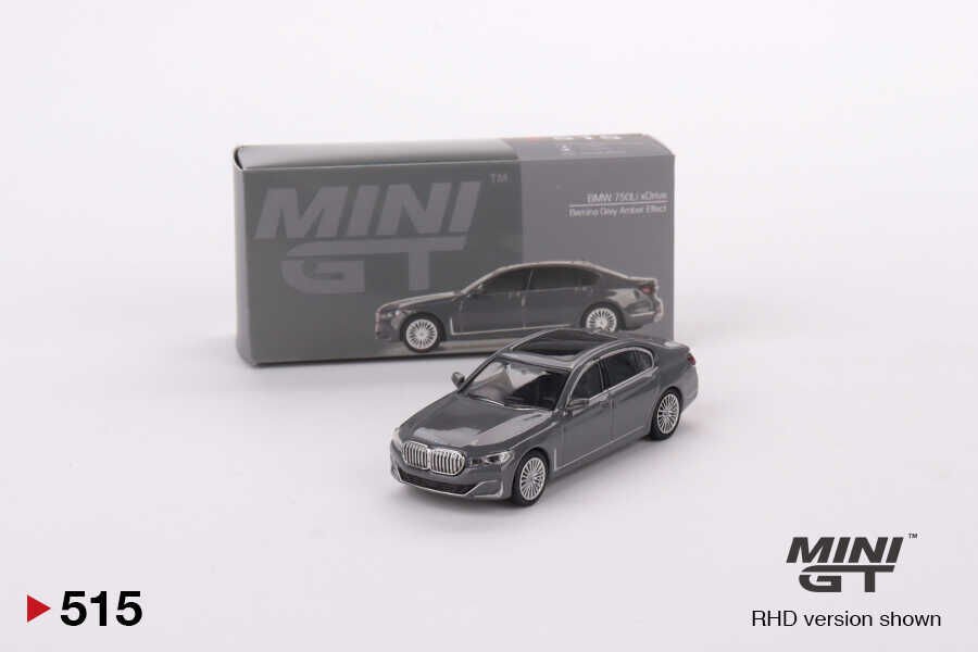 Mini GT 1:64 BMW 750Li xDrive Bernina Grey Amber Effect