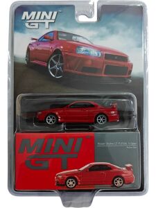 Mini GT 1/64 Nissan Skyline GT-R(R34) V-SPEC Active Red Blister Paket