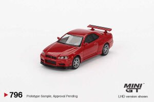 Mini GT 1/64 Nissan Skyline GT-R(R34) V-SPEC Active Red Blister Paket