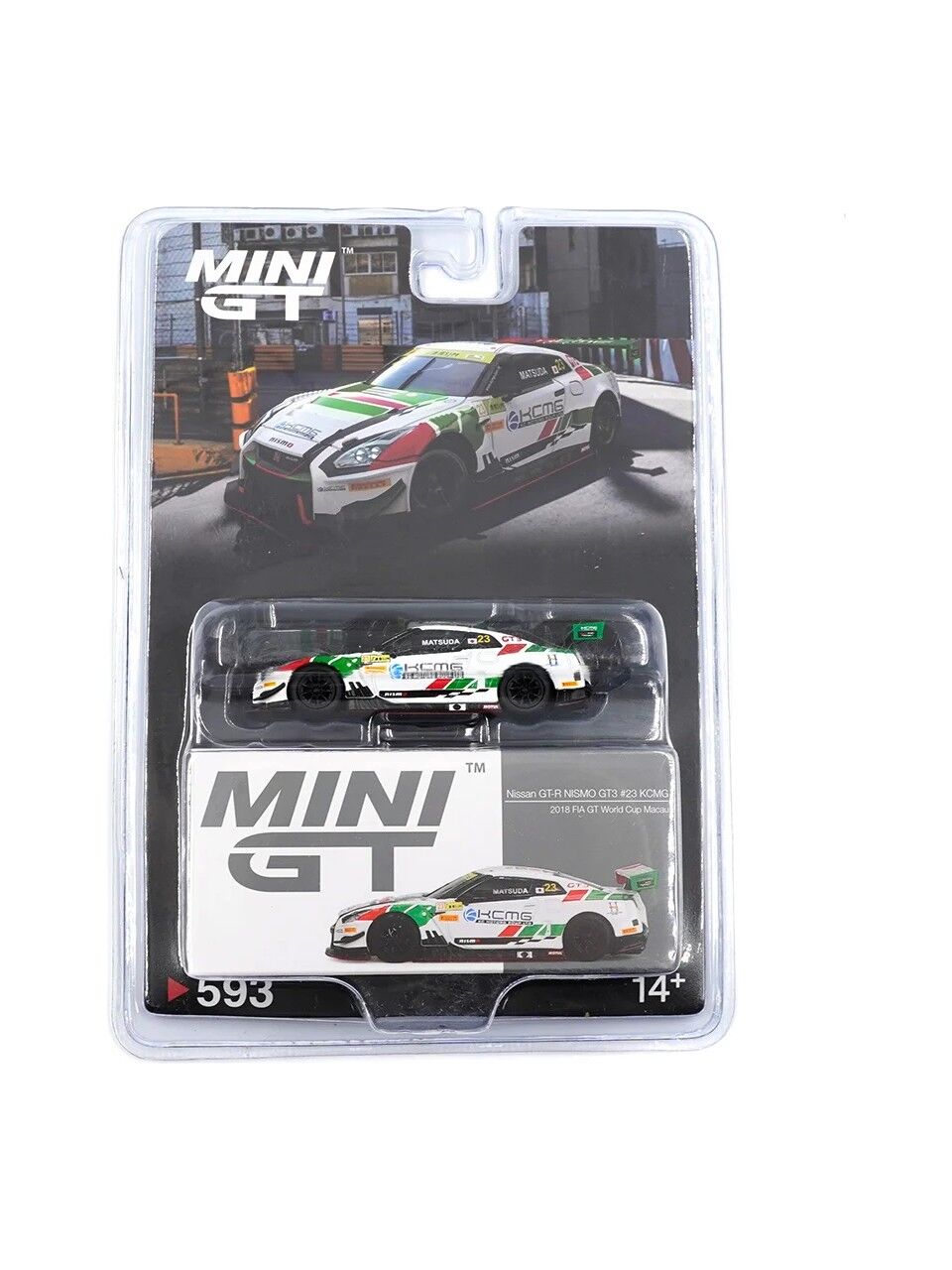 Mini GT 1/64 Nissan GT-R NISMO GT3 KCMG 2018 FIA GT World Cup Macau Blister Paket