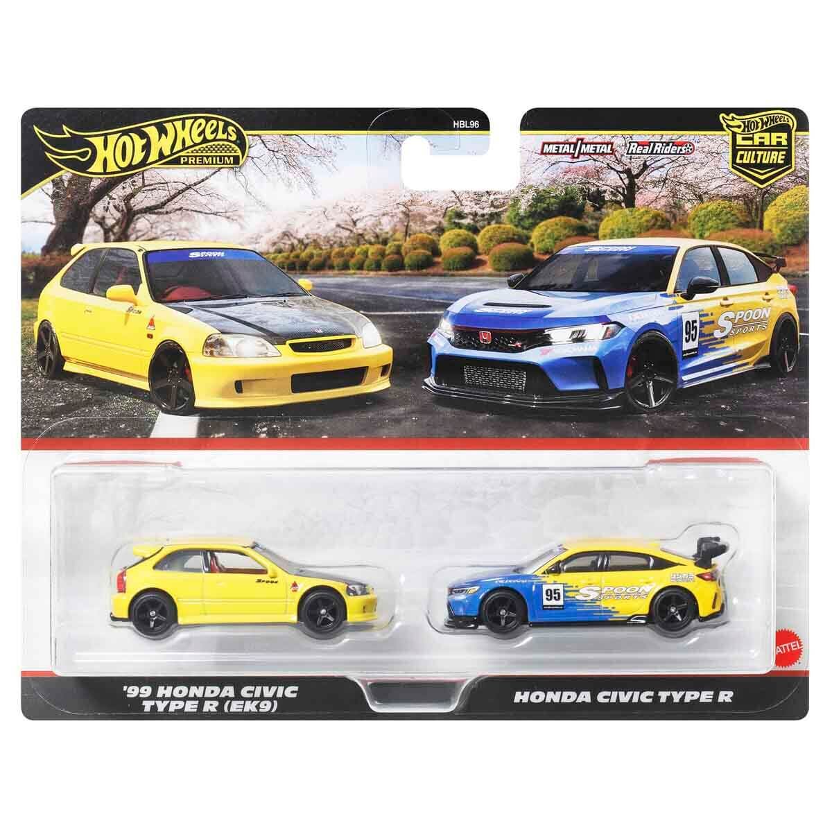 Hot Wheels Premium Car Culture 2'li Paket '99 Honda Civic Type R Ve Honda Civic Type R