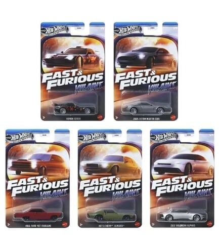 Hot Wheels Uzun Kart Fast&Furious Beşli Set