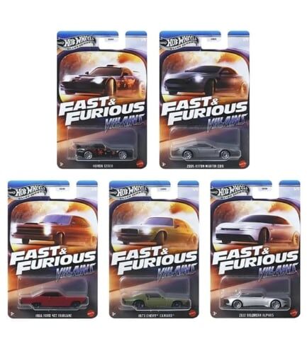 Hot Wheels Uzun Kart Fast&Furious Beşli Set HNR88