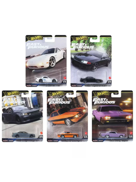 Hot Wheels Premium Fast&Furious Beşli Set