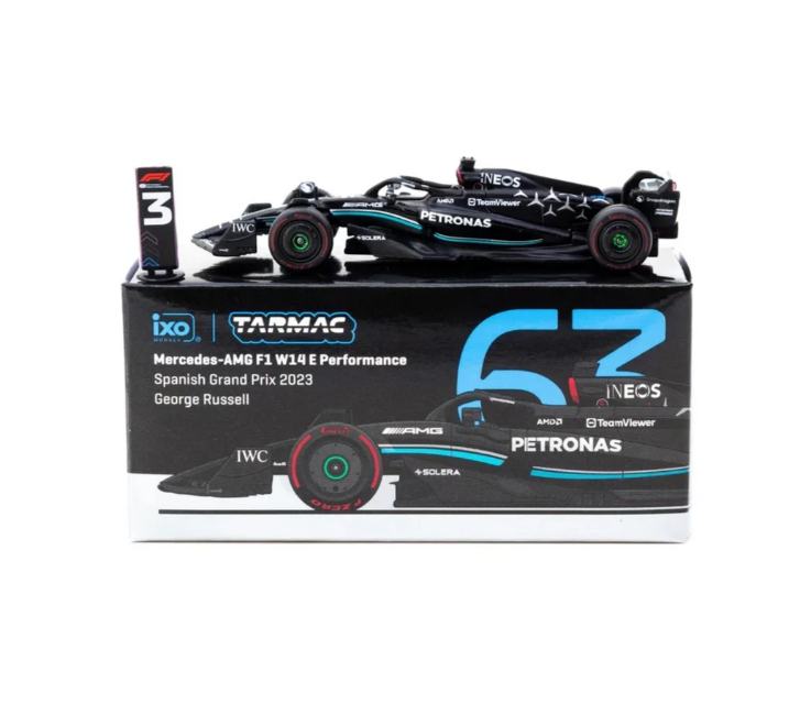 Tarmac Works 1/64 Mercedes AMG F1 W14 E Performance Spanish Grand Prix 2023 #63