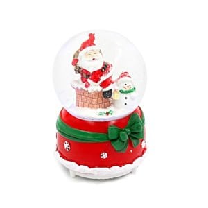 Yılbaşı Noel Baba Işıklı Müzikli Kar Küresi Orta Boy