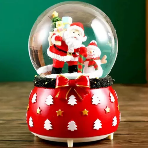 Yılbaşı Noel Baba Işıklı Müzikli Kar Küresi Orta Boy
