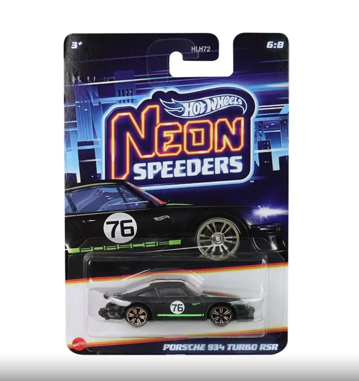 Hot Wheels Neon Yarışçılar Serisi Uzun Kart Porsche 934 Turbo RSR